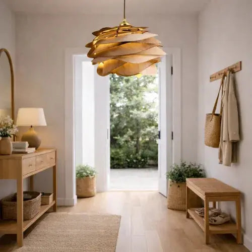 Suspension bois & bambou naturel | Iris