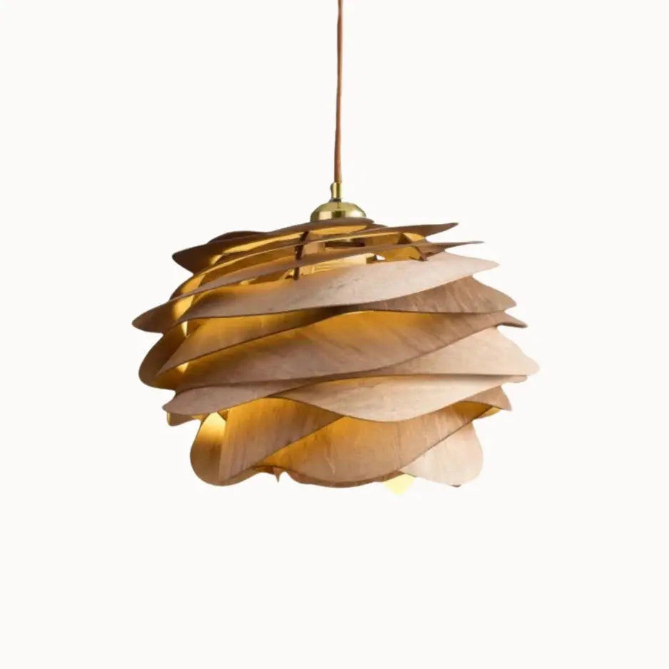 Suspension bois & bambou naturel | Iris