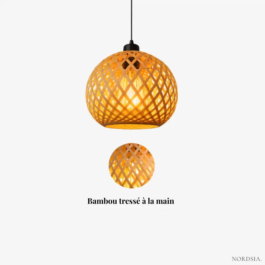 Suspension bambou sphérique | Ronden