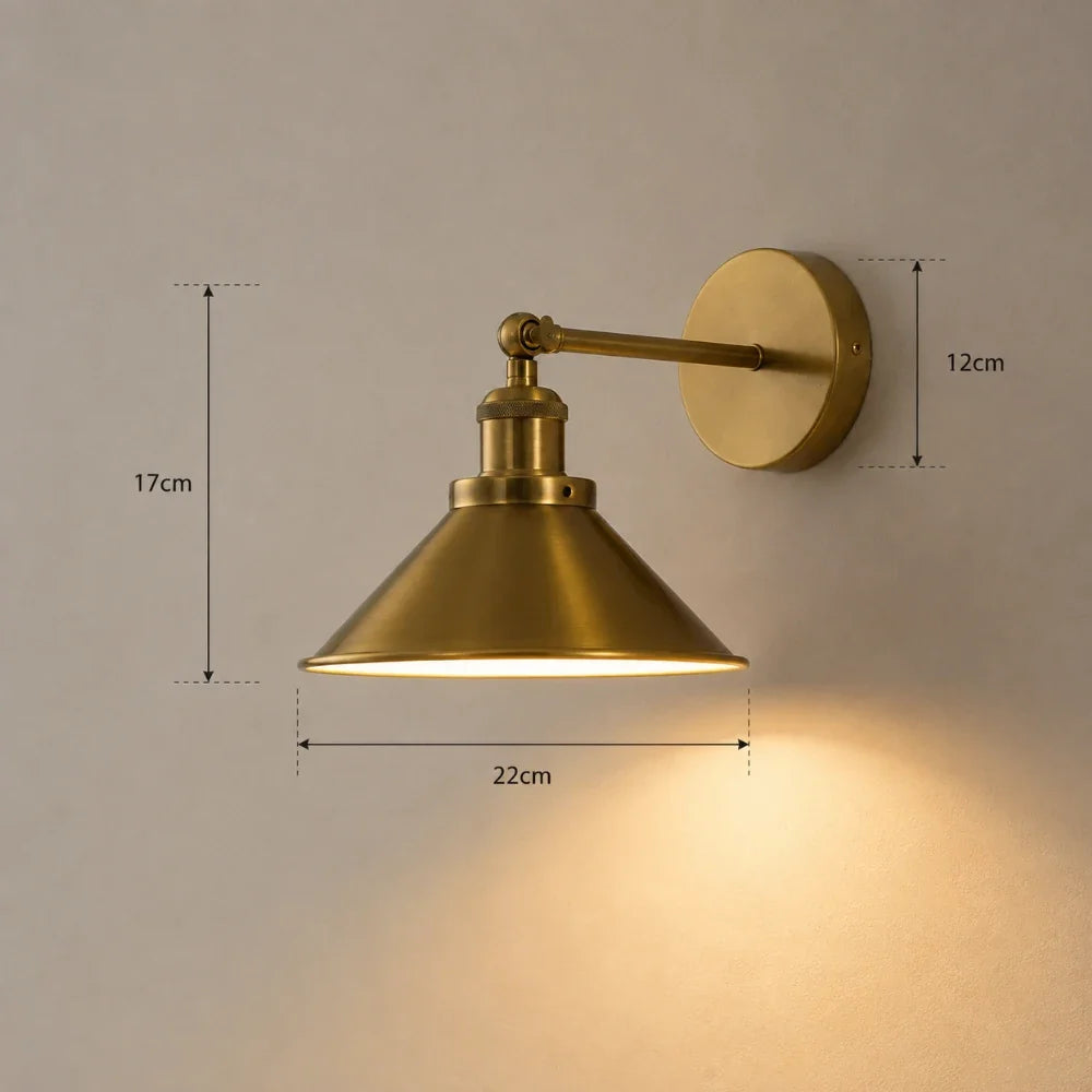 Applique murale vintage laiton | Viggo