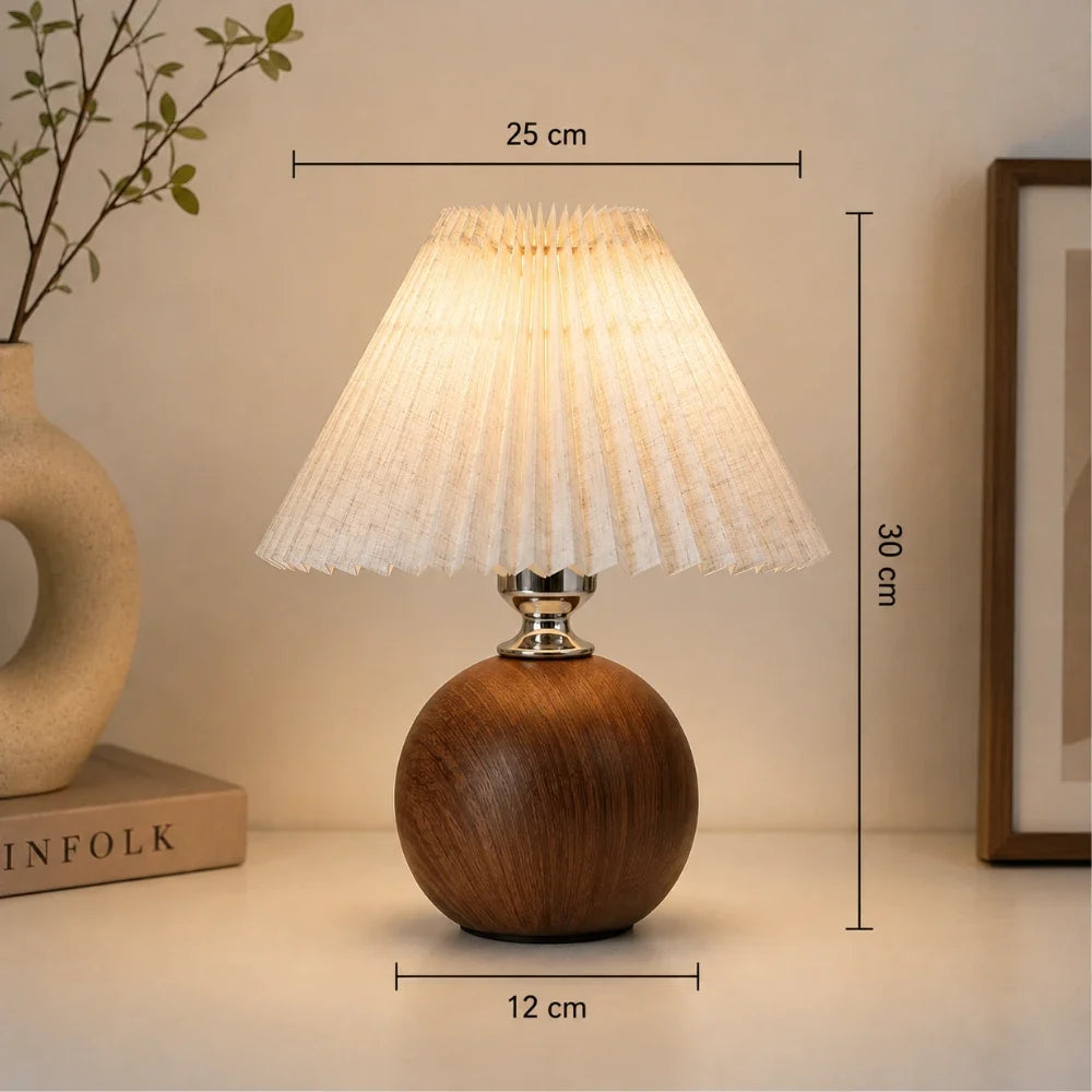 Lampe à poser bois & tissu | Aeris