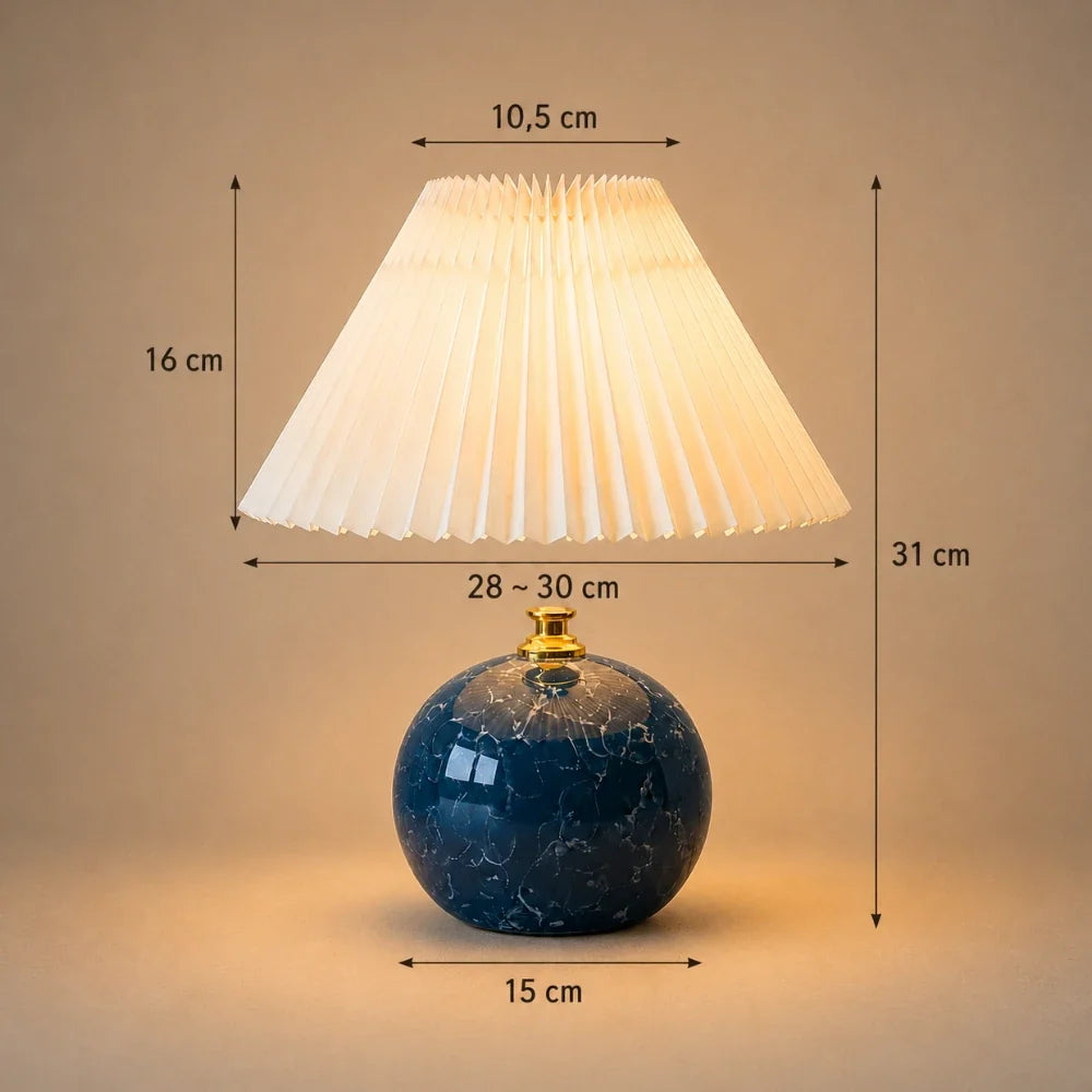 Lampe à poser céramique & tissu | Norvyn