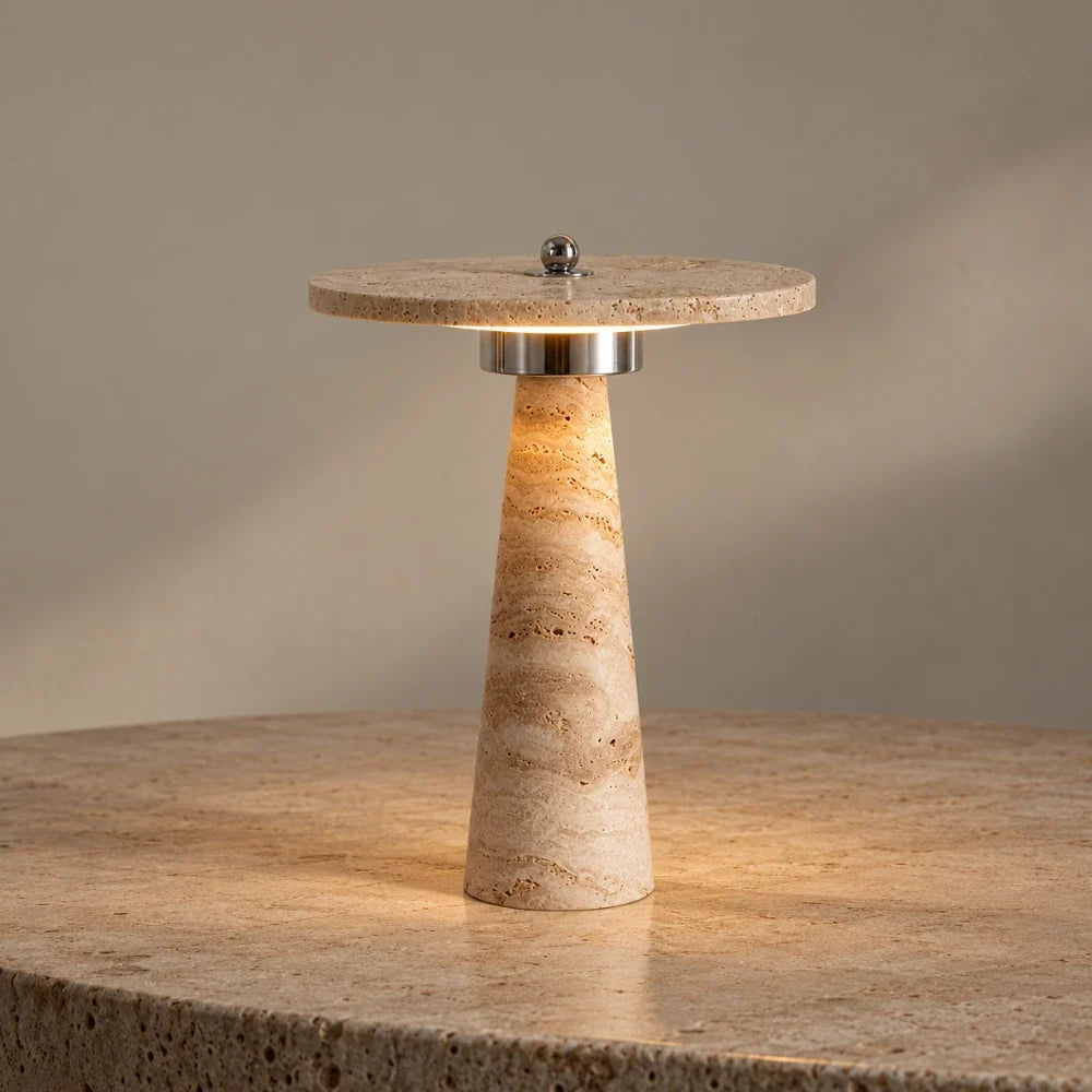 Lampe à poser travertin | Oren