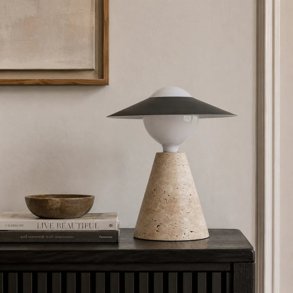Lampe à poser travertin | Aili