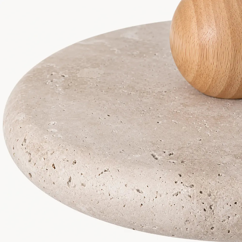 Suspension travertin & bois scandinave | Lyng