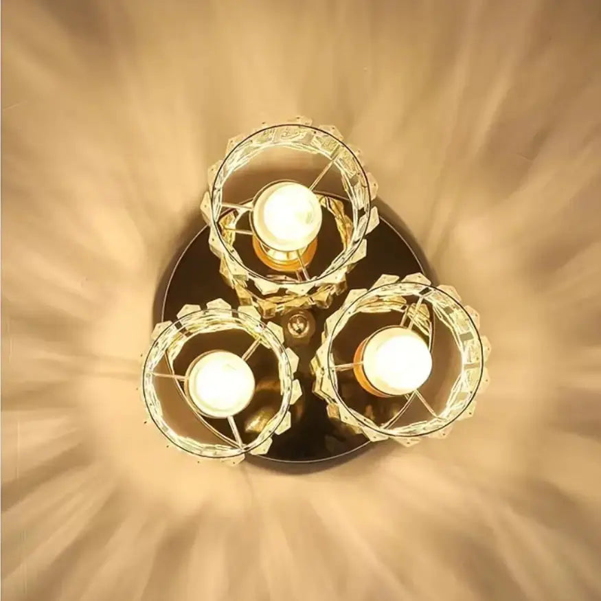 Plafonnier moderne en verre – 3 sources de lumière | Leif