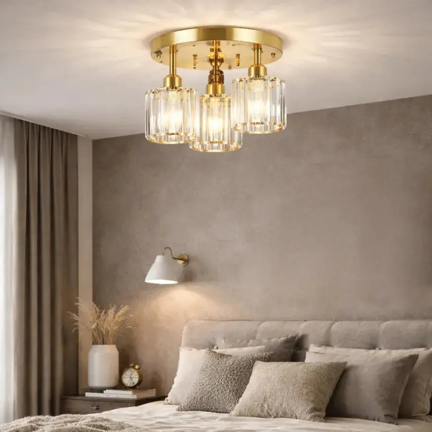 Plafonnier moderne en verre – 3 sources de lumière | Leif