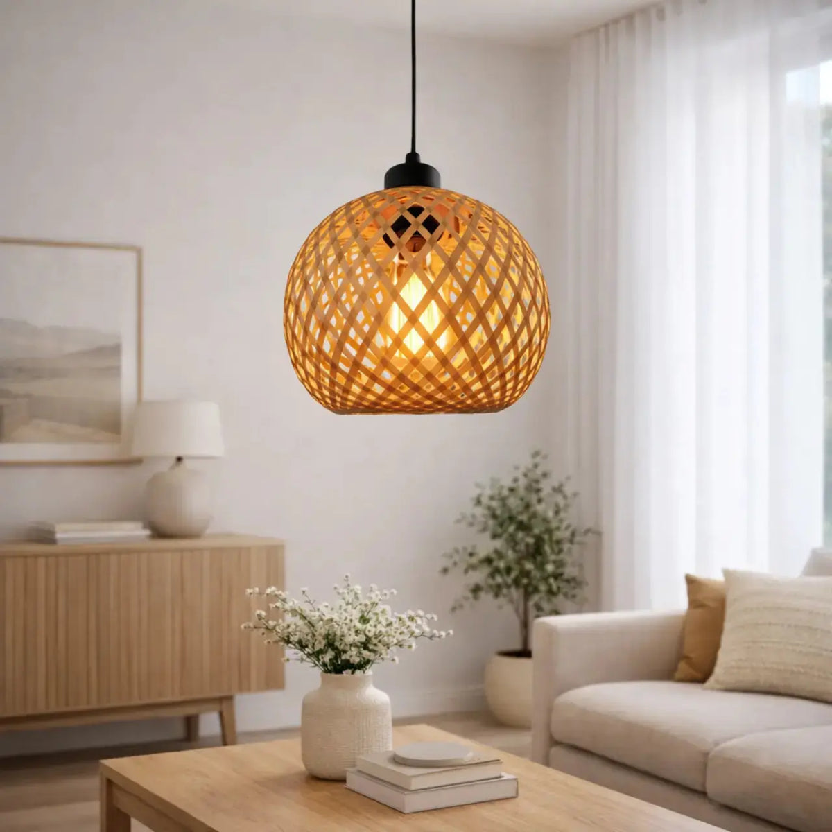 Suspension bambou sphérique | Ronden