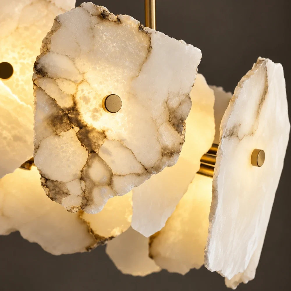 Suspension albâtre sculptural | Alvéra