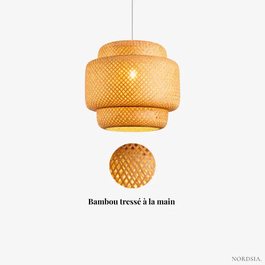 Suspension naturelle en bambou Ø 30 cm | Nomi