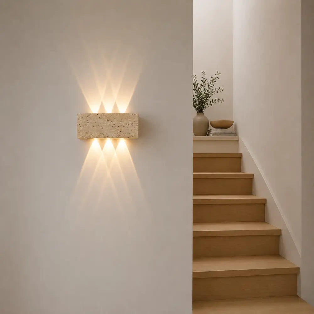 Applique murale travertin à LED | Sorell
