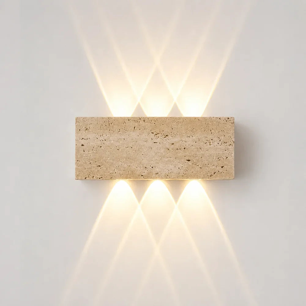 Applique murale travertin à LED | Sorell