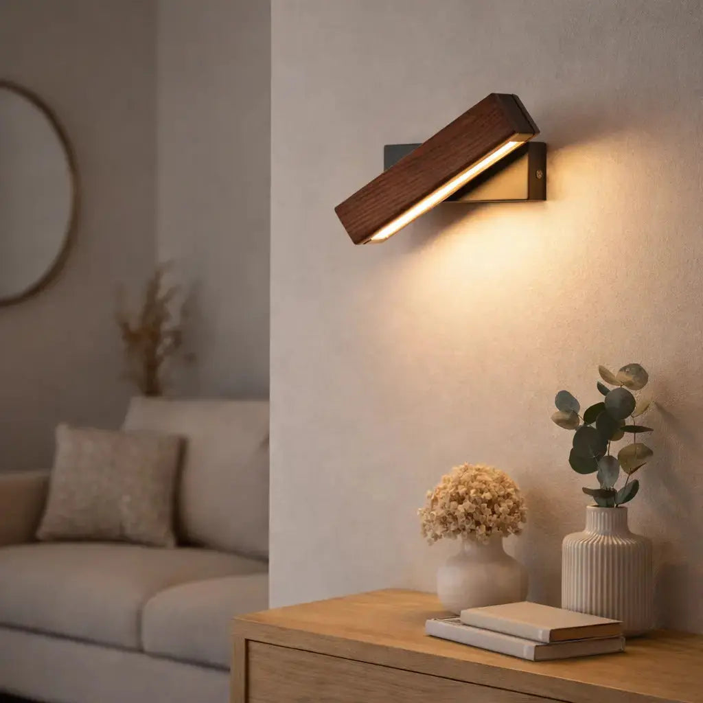 Applique murale LED bois noyer | Hørne