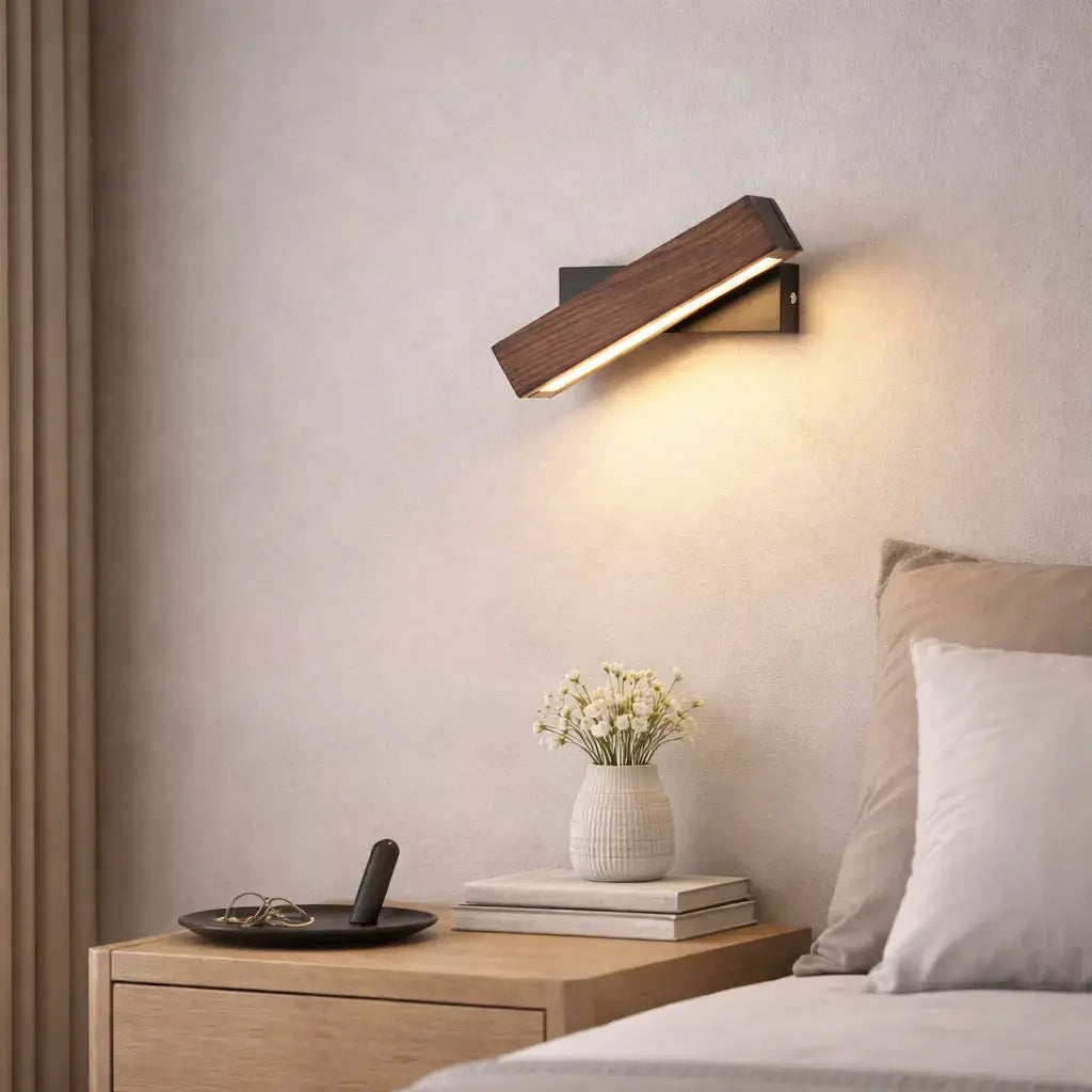 Applique murale LED bois noyer | Hørne