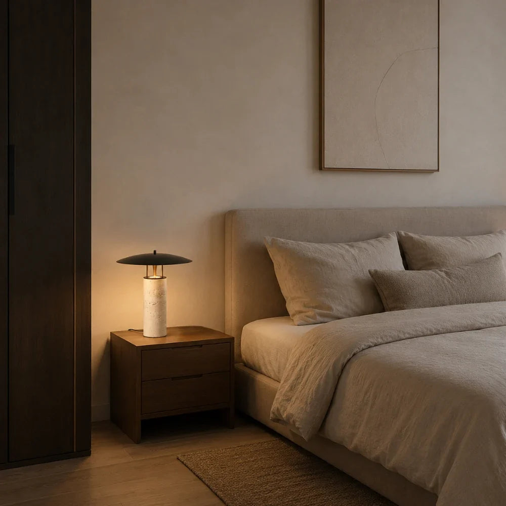 Lampe à poser travertin | Noma