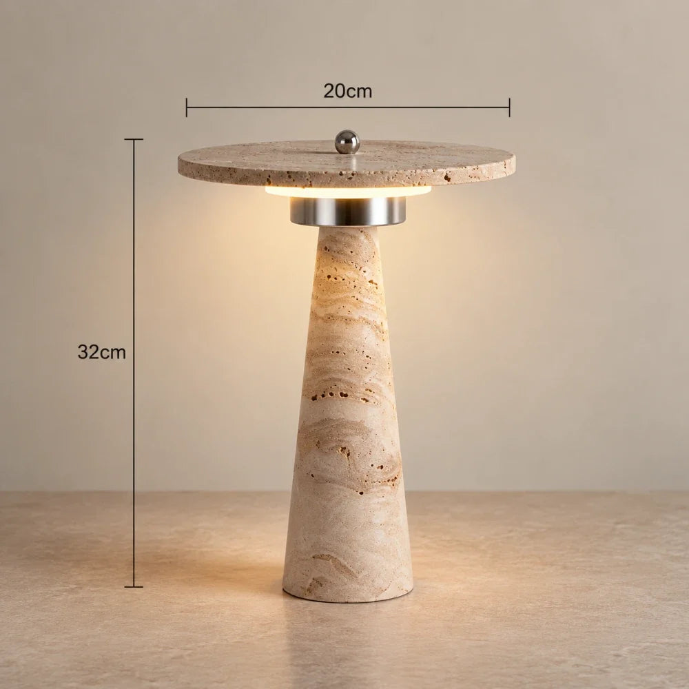 Lampe à poser travertin | Oren