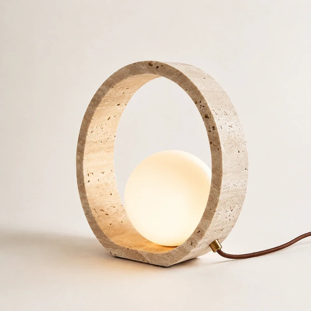 Lampe à poser travertin | Oria