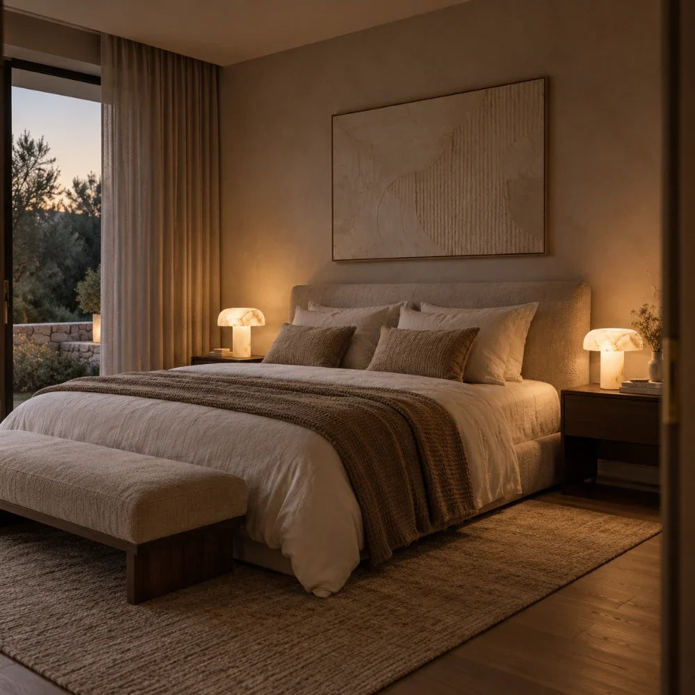 Lampe à poser albâtre | Sélane