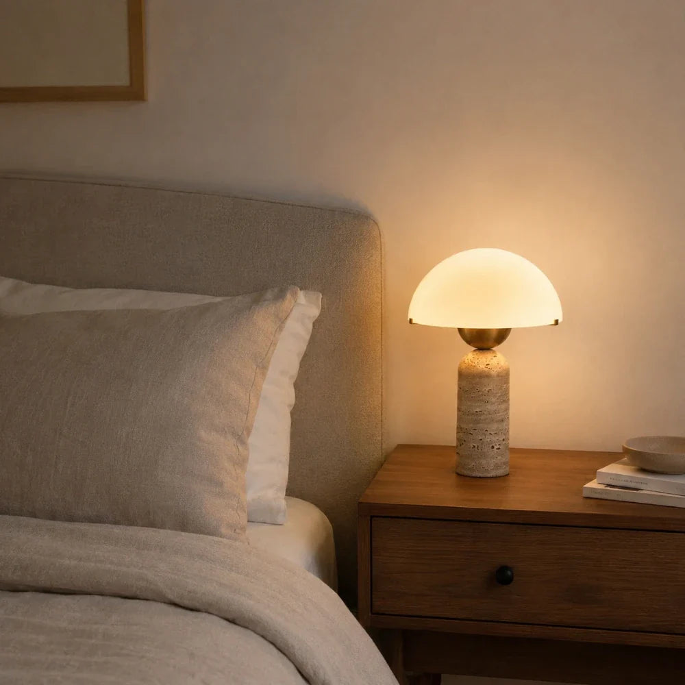 Lampe à poser travertin | Asta