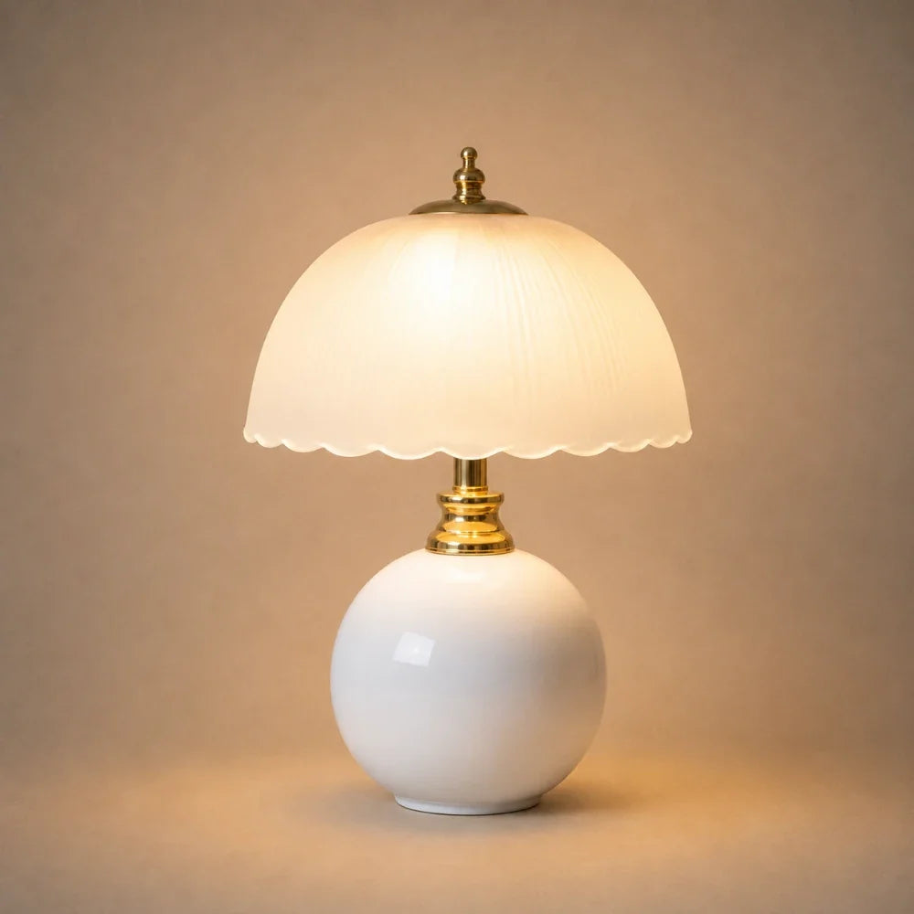 Lampe à poser céramique & verre | Elvane