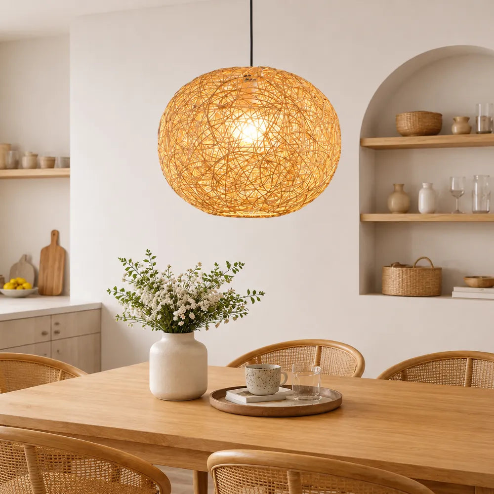 Suspension rotin & bambou | Liora