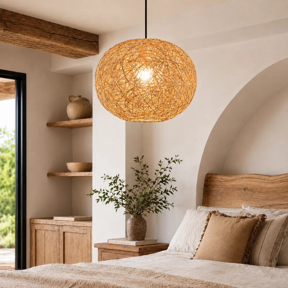 Suspension rotin & bambou | Liora
