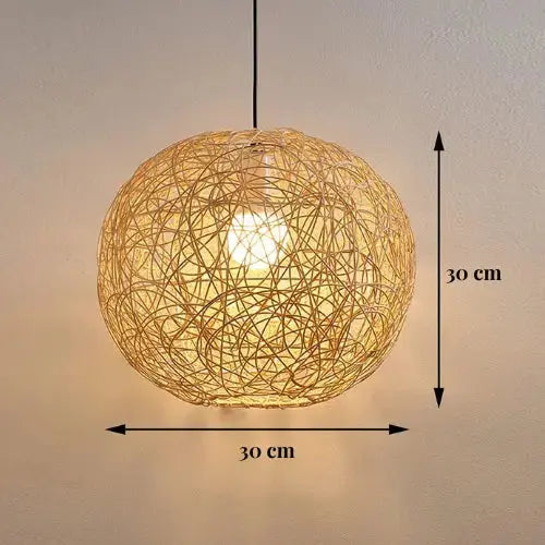 Suspension rotin & bambou | Liora