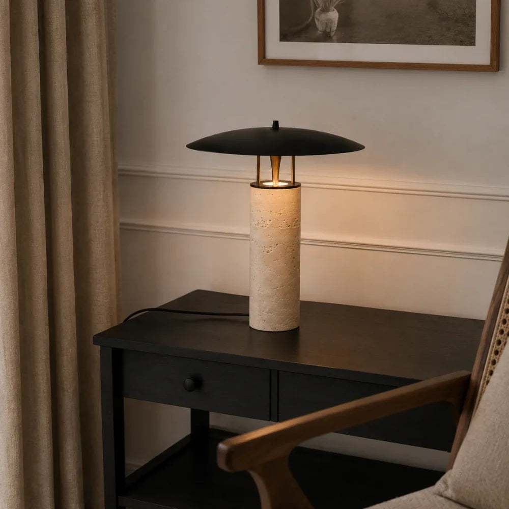 Lampe à poser travertin | Noma