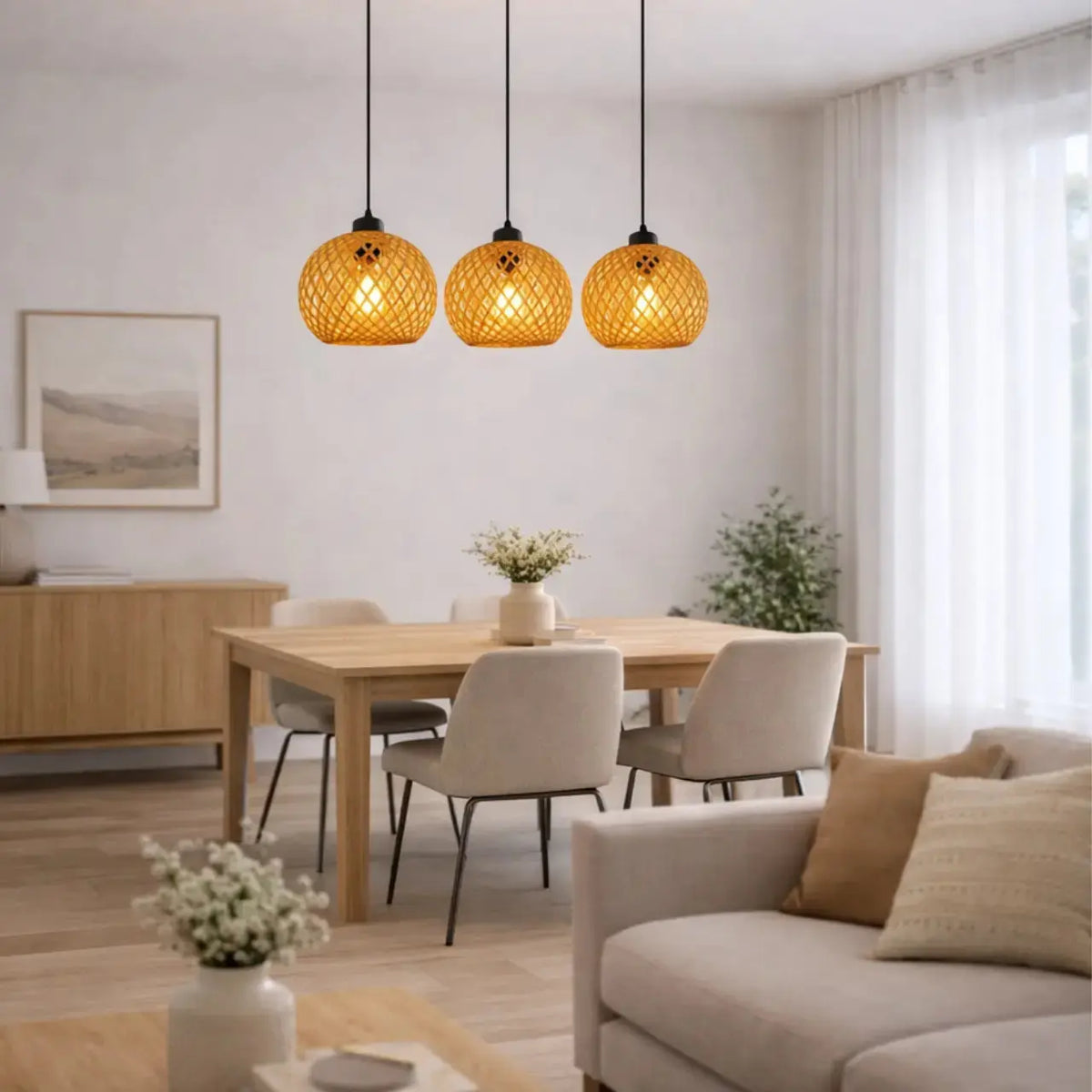 Suspension bambou sphérique | Ronden