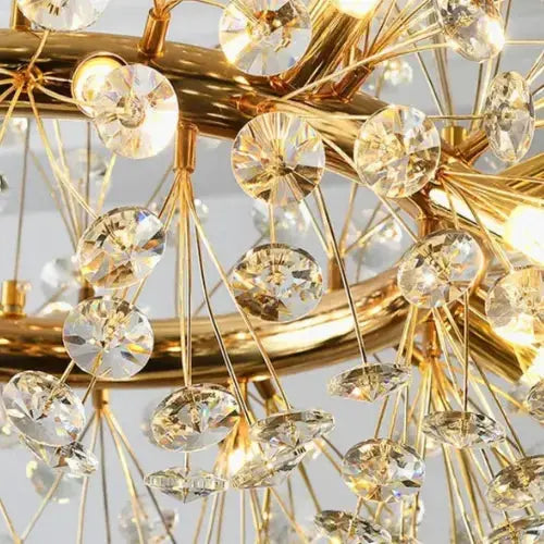 Suspension cristal & métal doré | Signe